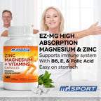 MgSport ZMA Supplement, 120 Capsules