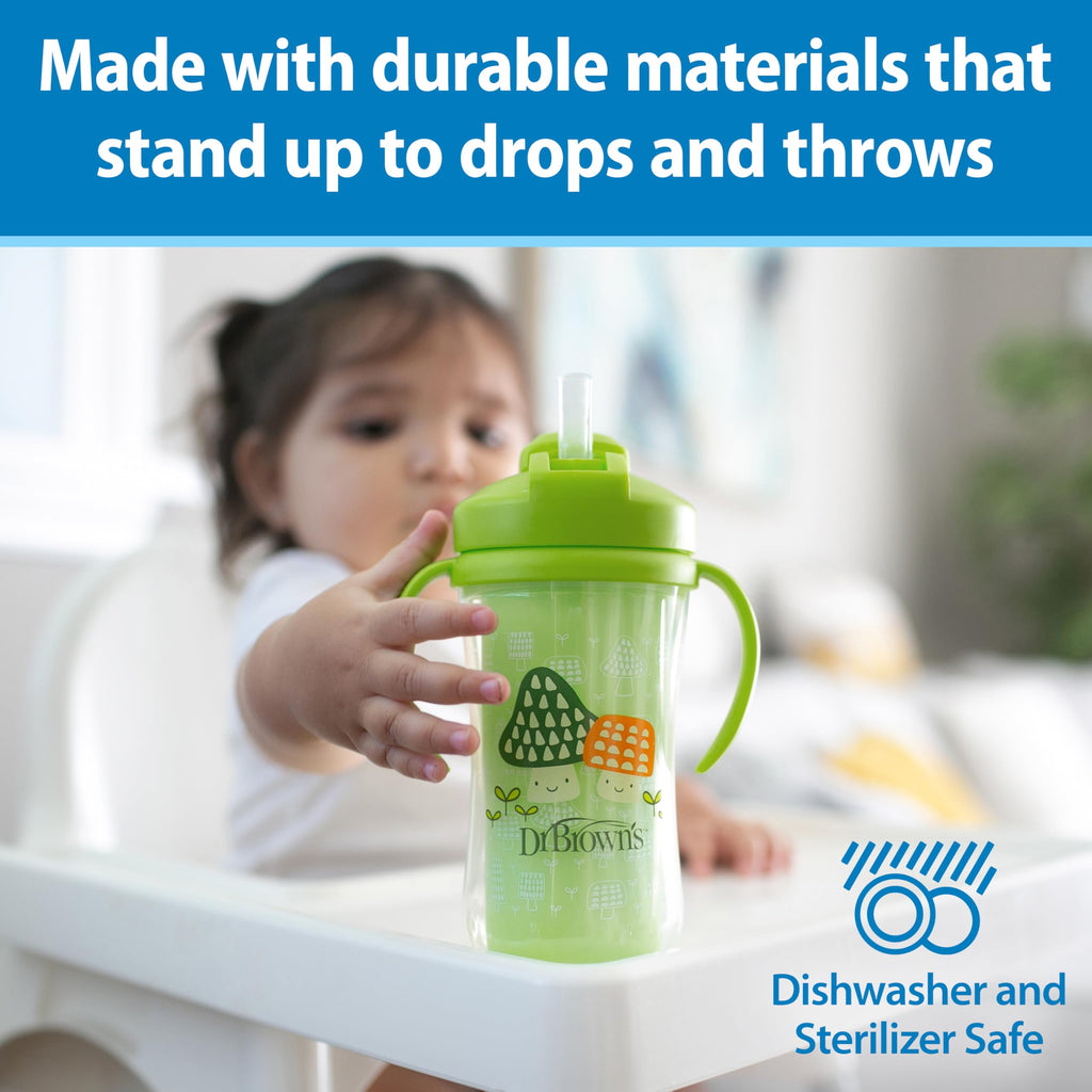Dr. Brown's Milestones Insulated Sippy Cup, Blue & Green, 2-Pack