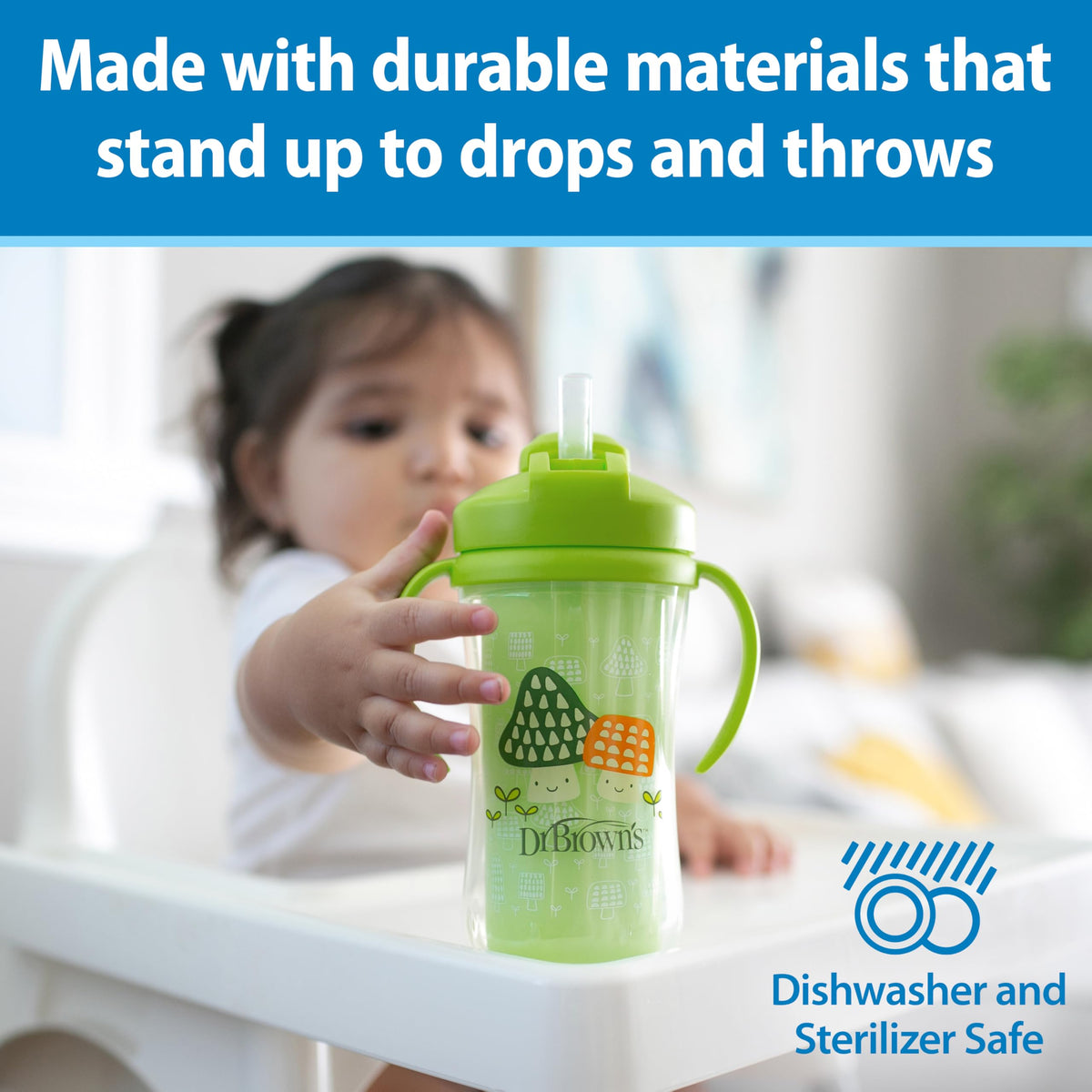 Dr. Brown's Milestones Insulated Sippy Cup, Blue & Green, 2-Pack