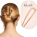 Buy now Kitsch French Hair Pins for Women â€“ Elegant & Durable Metal Hair Fork for Updos, Chignon, Bun & Twist Hairstyles, Secure Hold All Day, Comfortable Fit | Ideal Gifts for Women- Gold, 1pc 1 Count (Pack of 1) at indiglob india
