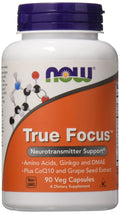 Buy now Now Foods True Focus, 90 Veg Capsules (2 Pack) at indiglob india