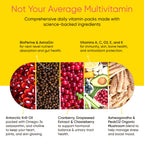 Universal U Women's Total Health Vitamin Packs — 23+ Vitamins, Minerals & Omega-3 Krill Oil with Ashwagandha, Cranberry & Chaste Tree Berry | Energy, Hormonal Balance, Mood, Skin, Gut | 30 Daily Packs