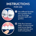 Buy now Oral-B Threader Floss, 30-Count: 6 envelopes of 5 threaders (Value Pack of 3) at indiglob india
