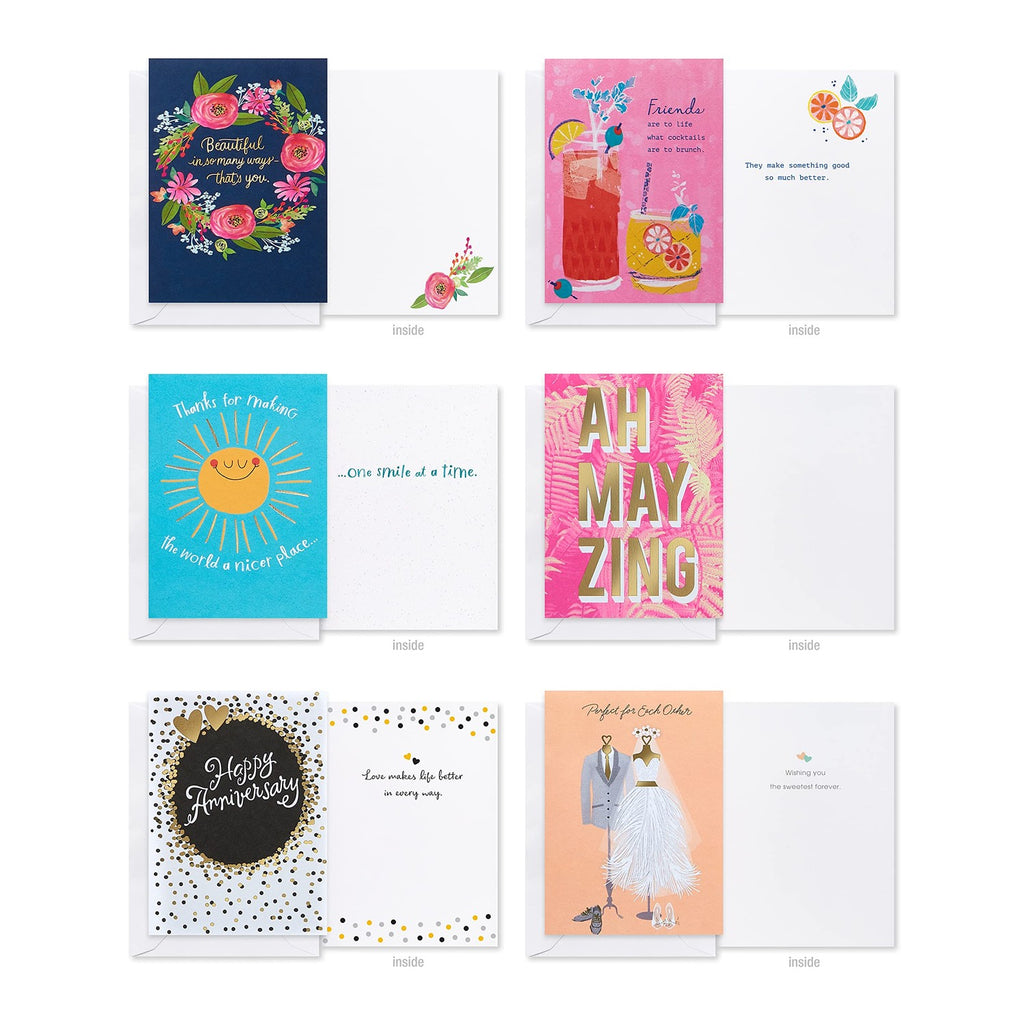 American Greetings 41-Count All-Occasion Greeting Card Pack, Assorted Colorful Designs