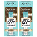 Buy now L'Oreal Paris Magic Root Rescue 10 Minute Root Hair Coloring Kit, Permanent Hair Color with Quick Precision Applicator, 100 percent Gray Coverage, 4 Dark Brown, 2 count at indiglob india