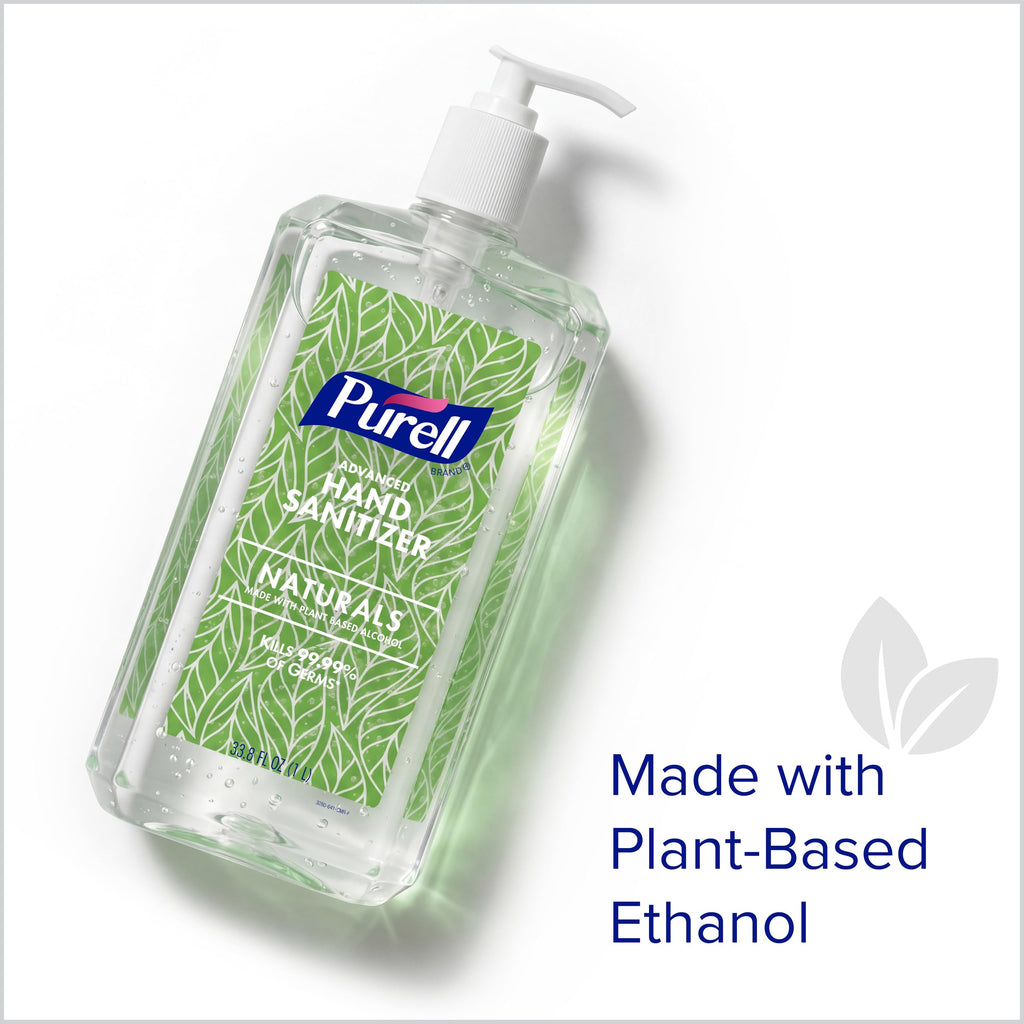 Purell Naturals Hand Sanitizer Gel, Pump Bottle 1ct x 1 L - 3280-04-CMR