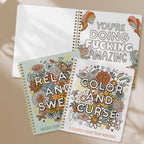 Beautiful Coloring Book Set of 2 for Adult Relaxation with Floral Designs