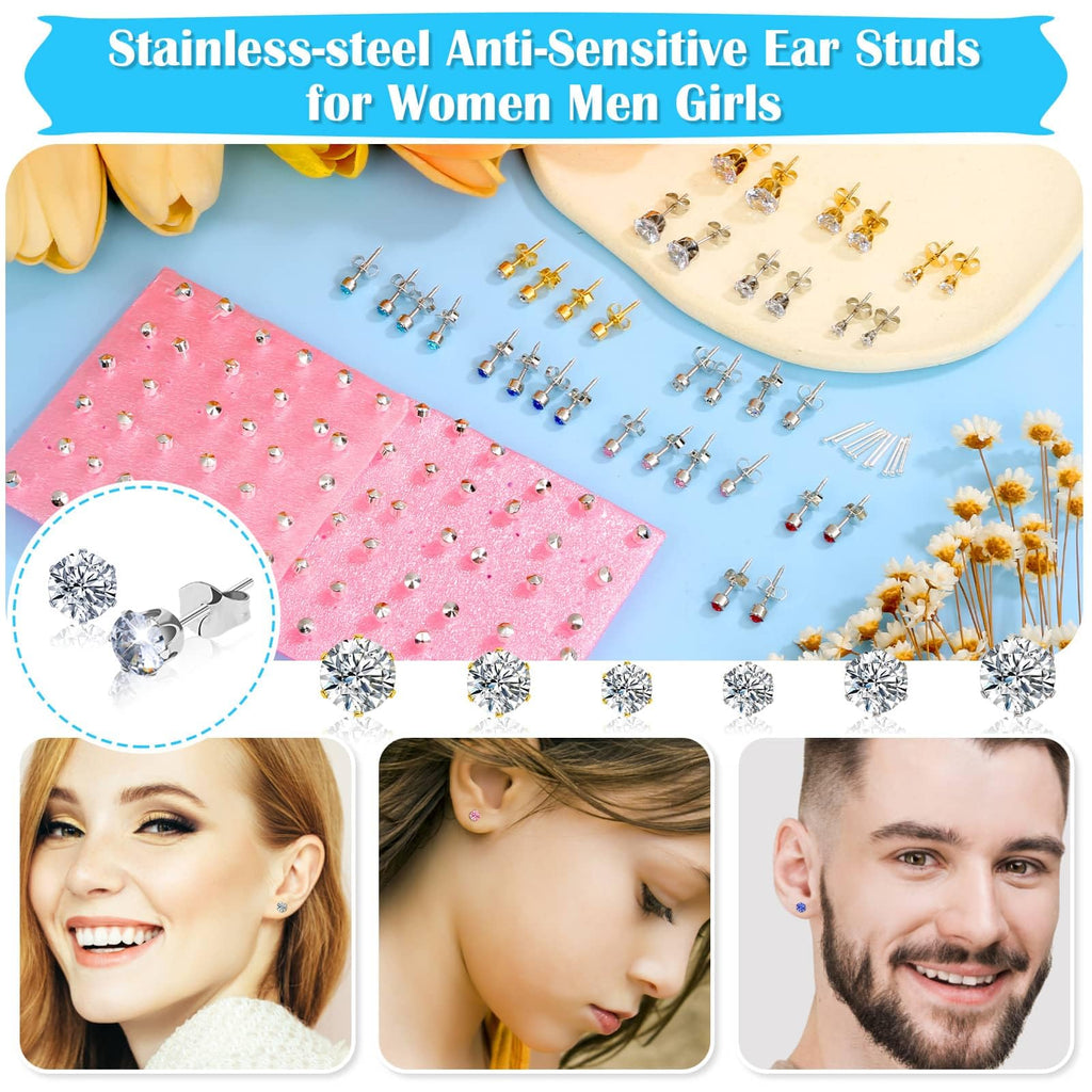 Ear Piercing Gun with Piercing Tools Kit, Professional Ear Nose Piercing Gun Machine with Stainless Steel Piercing Studs, Crystal Earrings Set for At Home Salon Earlobe Cartilage Helix Tragus Piercing