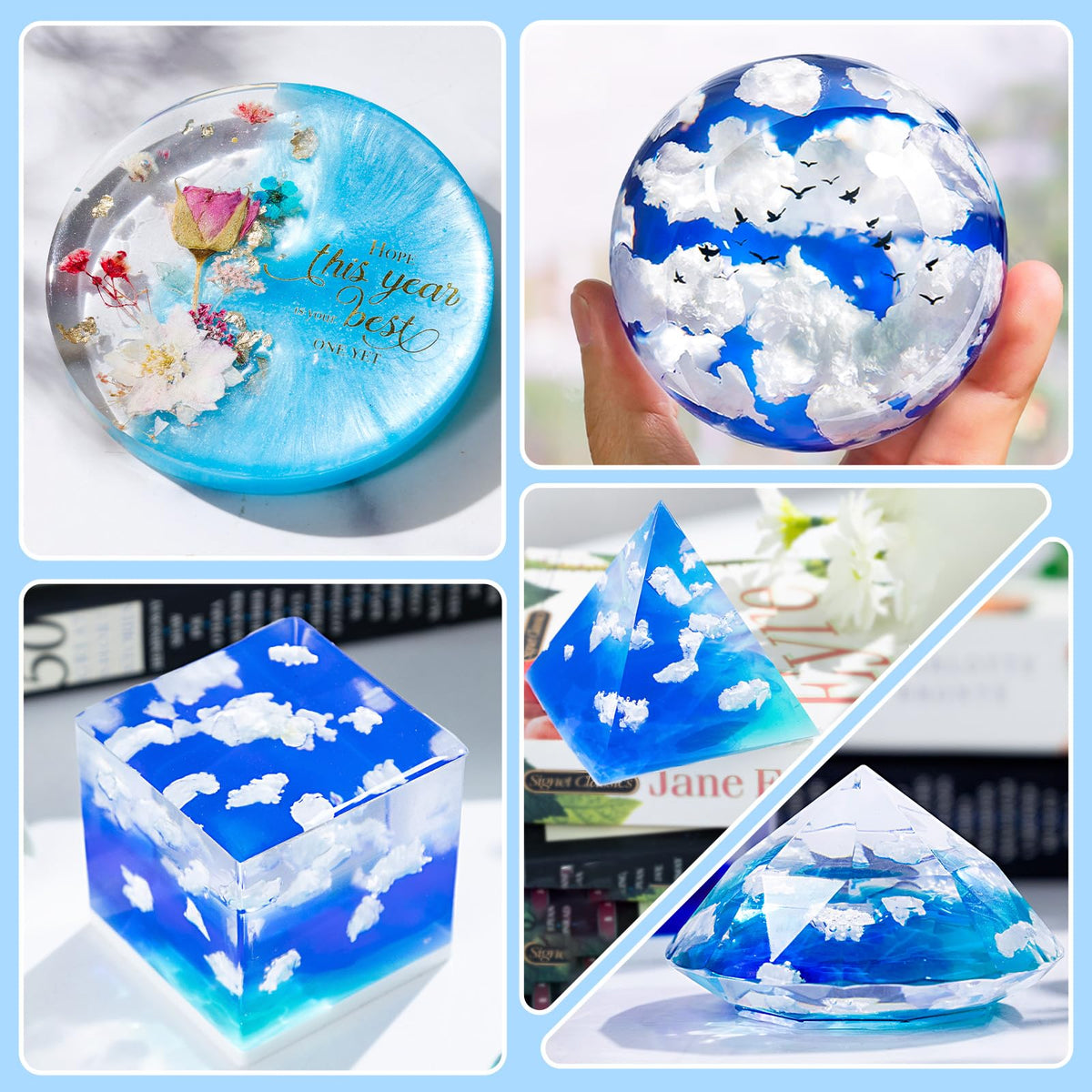 LET'S RESIN 16oz Epoxy Resin Kits and Molds Complete Set for Beginners