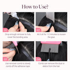 GOO GOO Tape Remover Comb, Professional Stainless Tape Remover Scraper Tool