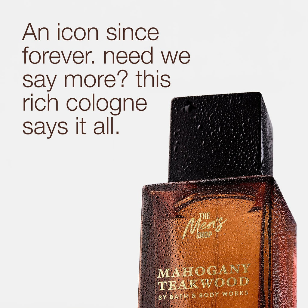Bath & Body Works Mahogany Teakwood Cologne for Men, Long-Lasting Fragrance