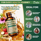 Dalin Liposomal Lymphatic Drainage Drops - 21 in 1 Organic Lymphatic Drainage Supplement with Burdock Root, Echinacea, Elderberry, Calendula - Supports Lymphatic Health - Liquid Form - 1pc - 2 fl oz
