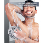 MTDLYICE Loofah Sponge, XXL Large Loofah 100g 4 Pack, Bath Sponge Soft Mesh Shower Loofah for Men, Body Scrub, Shower Pouf Bath Accessories, for Body Wash, Soap (Blue Gray)