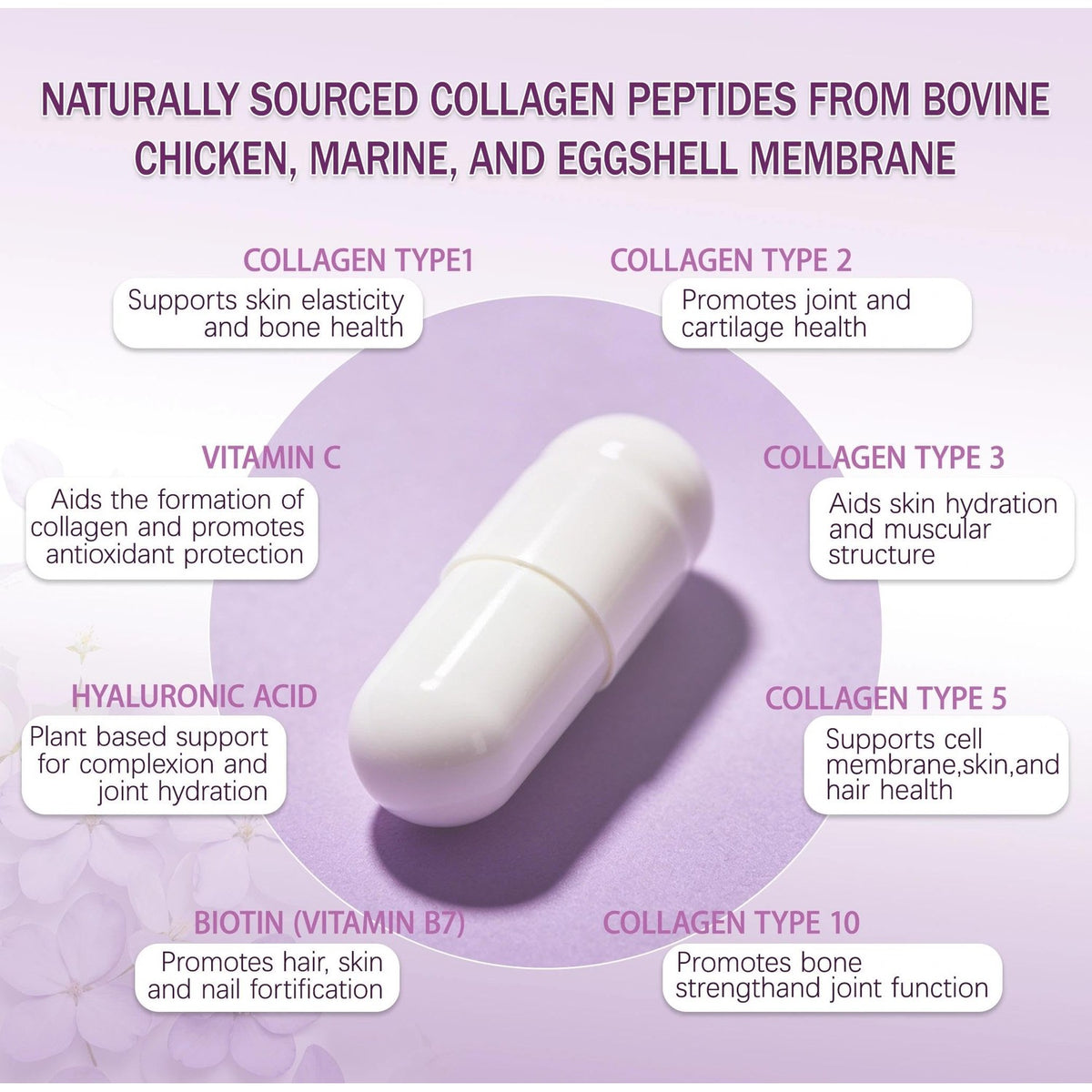 LUMINE Multi Collagen Peptides Capsules, 120 Capsules