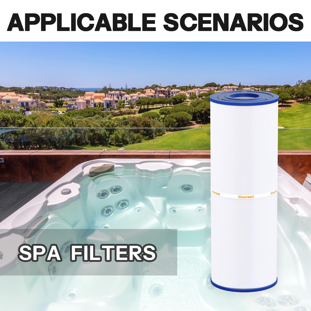 Spa Filter Compatible with Cryspool CP-04075, PRB50-IN, C-4950, 413-212-02, FC-2390, J210/ J220/ J235/ J245/ J275, 03FIL1600, 5X13 Drop in Hot Tub Filter 2 Pack