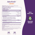 Natrol JuiceFestiv Vitamins and Supplements, 60 Capsules (2-Count) | For Nutrition & Well-being, Antioxidants for Cellular Health, Daily Fruit & Veggie Capsules, 120 Capsules, 30 Day Supply