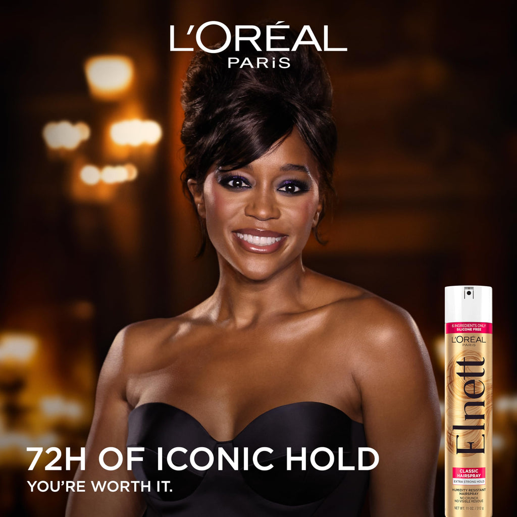 L'Oreal Paris Elnett Satin Hairspray Extra Strong Hold Travel Size 2.2 Ounce (1 Count) (Packaging May Vary)