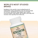 Astaxanthin 12mg Softgels, AstaReal, Eye, Skin + Joint Support, 60 Softgels | Eye, Skin + Joint Supplement, Patented AstaReal, 70+ Human Trials, Dry-Eye + Skin Glow Support, Grown in USA