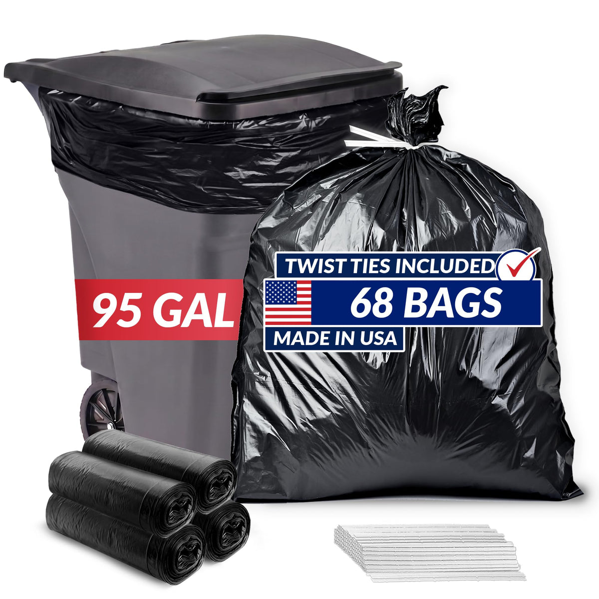 Reli. 95 Gallon Trash Bags Heavy Duty