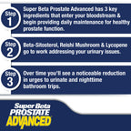 SUPER BETA PROSTATE Advanced - Prostate Health Supplements for Men, 120ct | Reduce Bathroom Trips, Promote Sleep, Better Bladder Emptying & Healthy Prostate