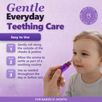 Organic Baby Teething Relief Roller for Babies 3 Months+ | Natural Gum Soothing Oil with Chamomile, Lavender, Frankincense & Jojoba | Teething Pain Relief