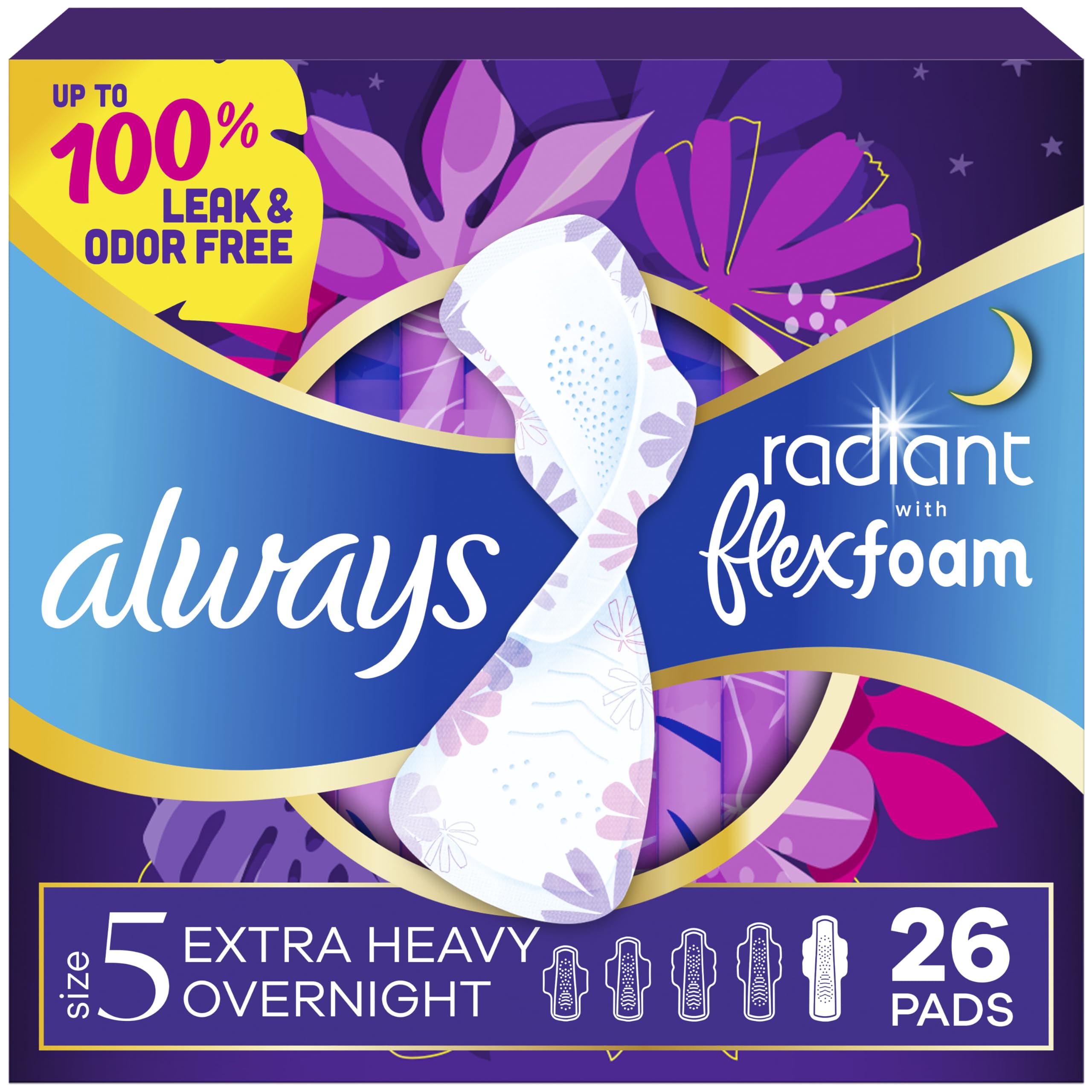 Buy now Always Pads Size 1 Infinity with Flex Foam 18 Count (Pack of 3) Size 5 26 at indiglob india