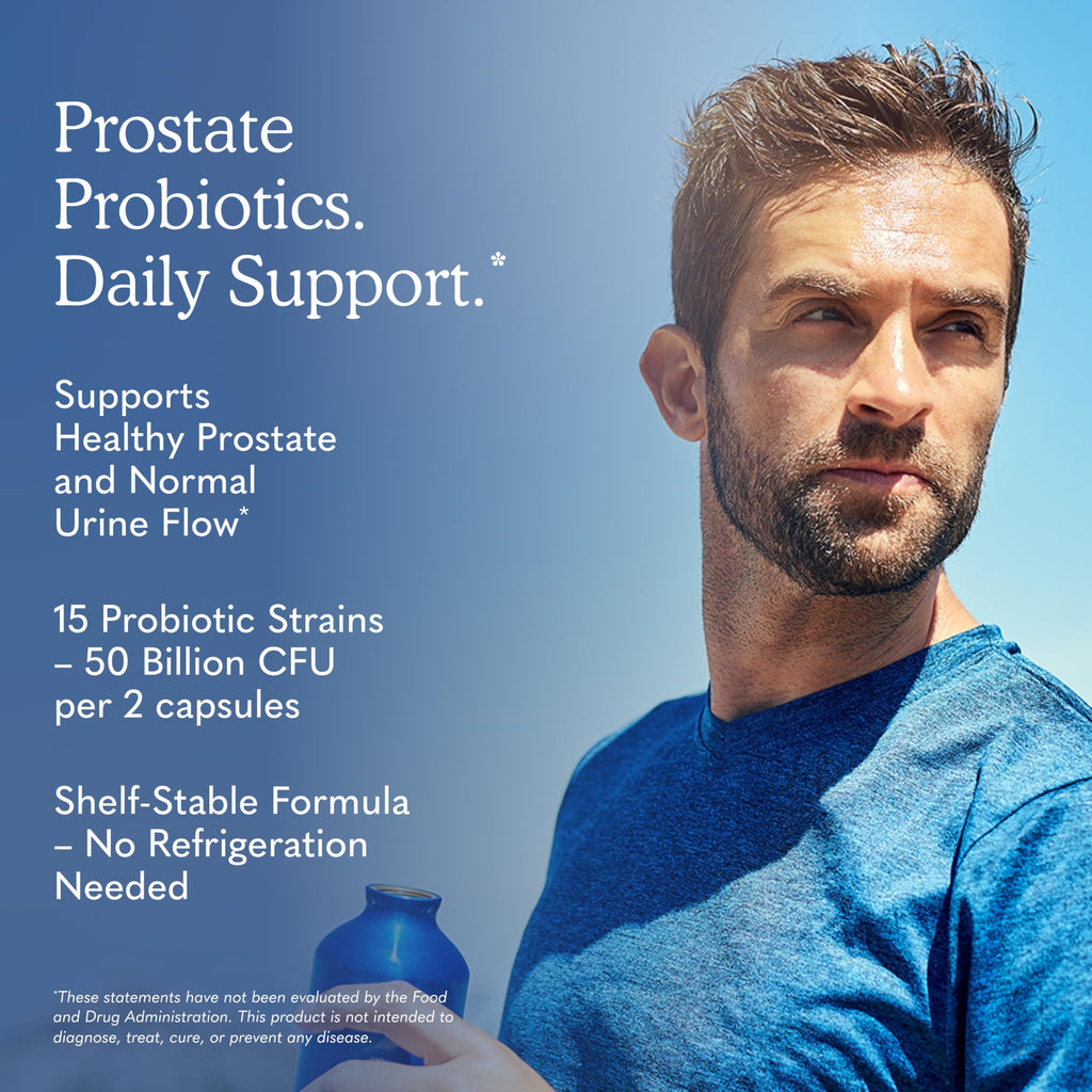 Garden of Life Dr. Formulated Probiotics Prostate+ - Acidophilus and Probiotic Supports Healthy Prostate and Digestive Balance - Shelf Stable - Gluten, Dairy, and Soy-Free - 60 Vegetarian Capsules