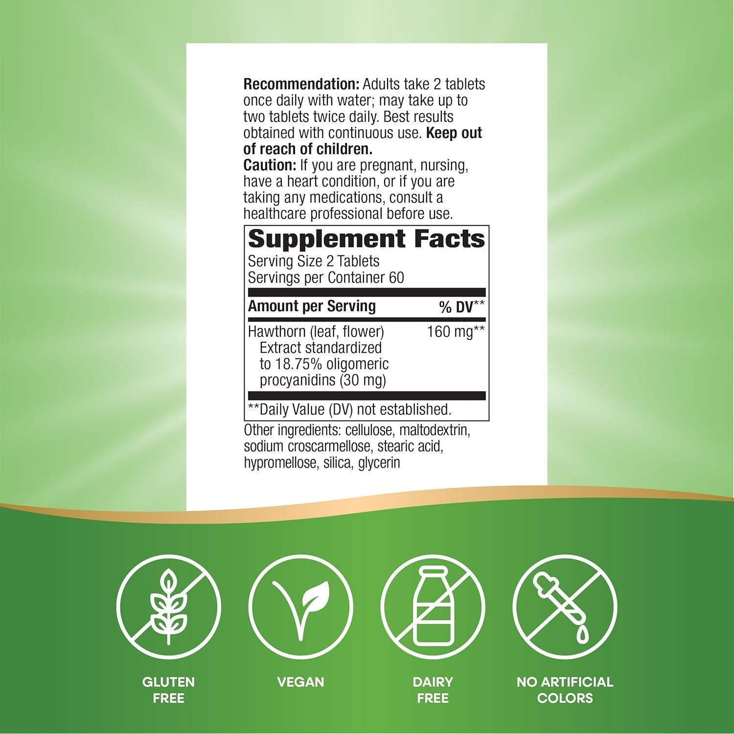 Buy now Nature's Way Heart Care Hawthorn Extract, Supports Healthy Heart Function*, 120 Tablets at indiglob india