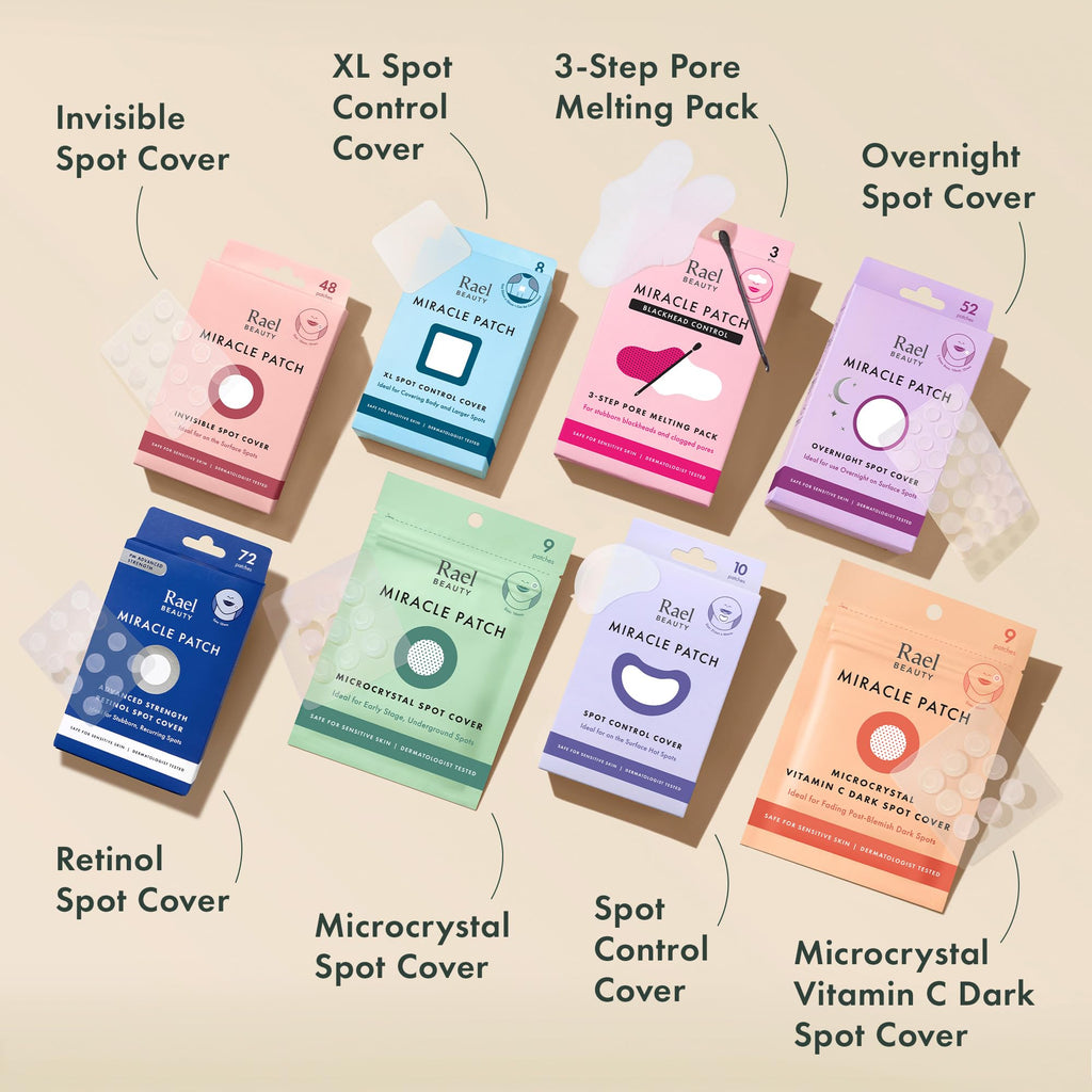 Buy now Rael Pimple Patches - Miracle Overnight Spot Cover, Thicker & Extra Adhesion, Hydrocolloid Acne Pimple Patch for Face, Zits & Blemishes, Korean Skin Care, 3 Sizes (52 Count) at indiglob india