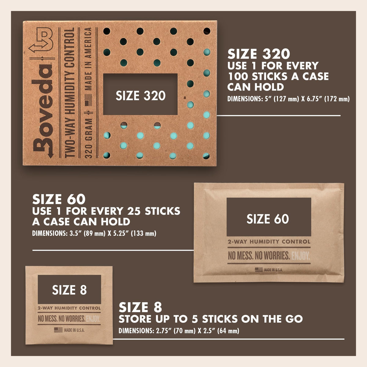 Boveda 72% Humidity Control Pack, Size 60, Single - for Dry Environments