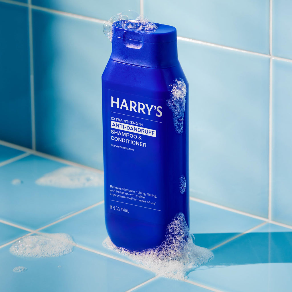 Harry's Anti-Dandruff Men's 2 in 1 Shampoo and Conditioner - 14 oz (3 Pack) | Extra-Strength - Made with 2% Pyrithione Zinc