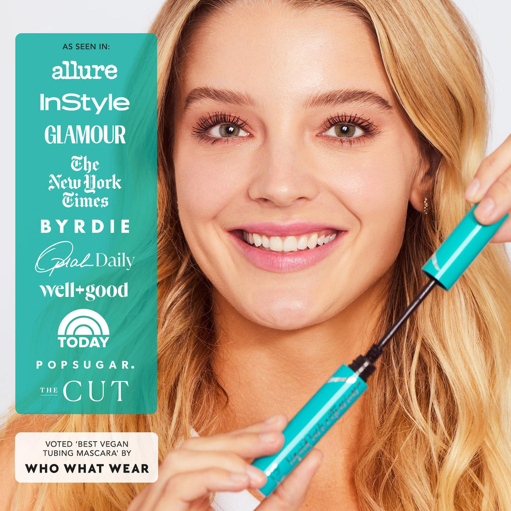 Thrive Causemetics Liquid Lash Extensions Mascara, Brown Black Shade | Tubing Formula Lengthens, Volumizes & Curls, Smudge Proof, Washable, No Clumping or Flaking, Cruelty Free, Crystal Shade