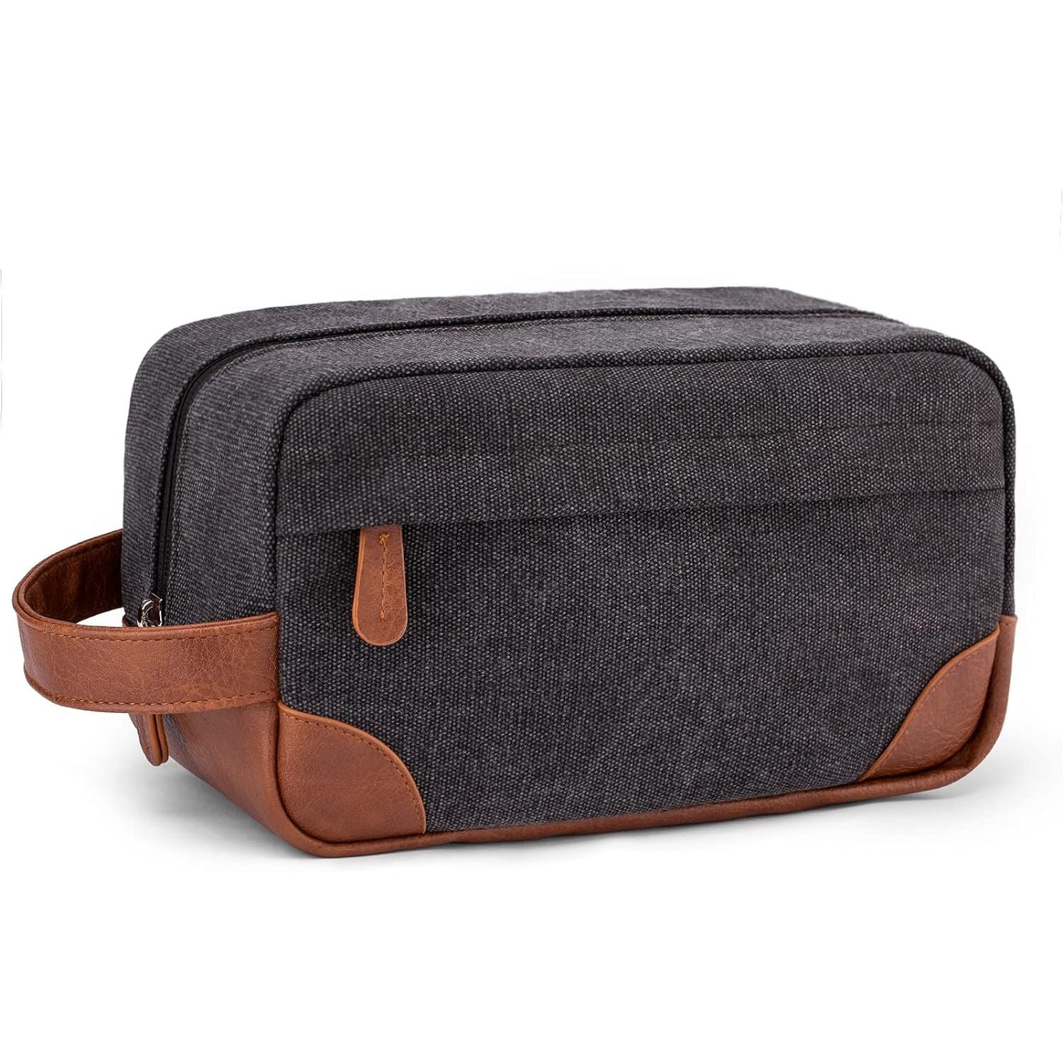 Buy now Vorspack Travel Toiletry Bag - Hanging Toiletry Bag for Men Water Resistant Canvas Shaving Bag with Large Capacity for Travel - Black Medium Dark Grey at indiglob india