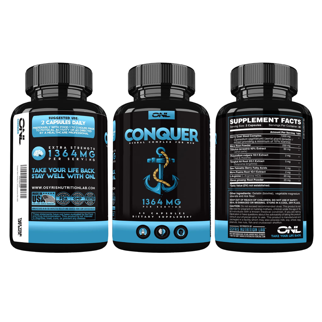 ONL Conquer Semen Volume Booster & Male Fertility Supplements, 60 Ct
