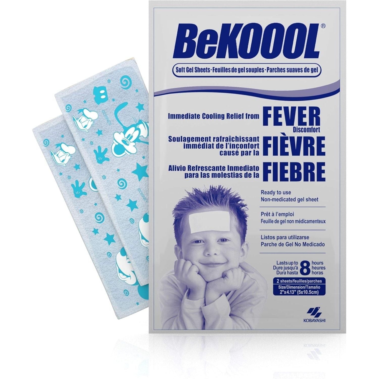 Buy now BEKOOOL Soft Gel Sheets for Kids for Cooling Relief from Fever discomfort | 4 Count at indiglob india