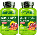 NATURELO Multivitamins for Teenage Girls/Boys, 180 Capsules | Whole Food Multivitamin with Minerals, Non-GMO, Vegetarian