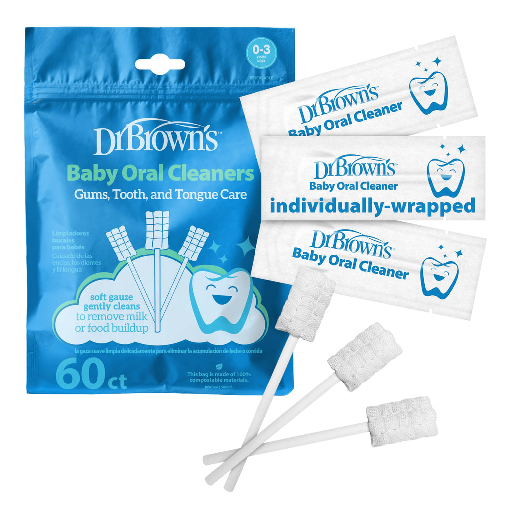 Dr. Brown's Baby Oral Cleaners, 0m+, 60 Count