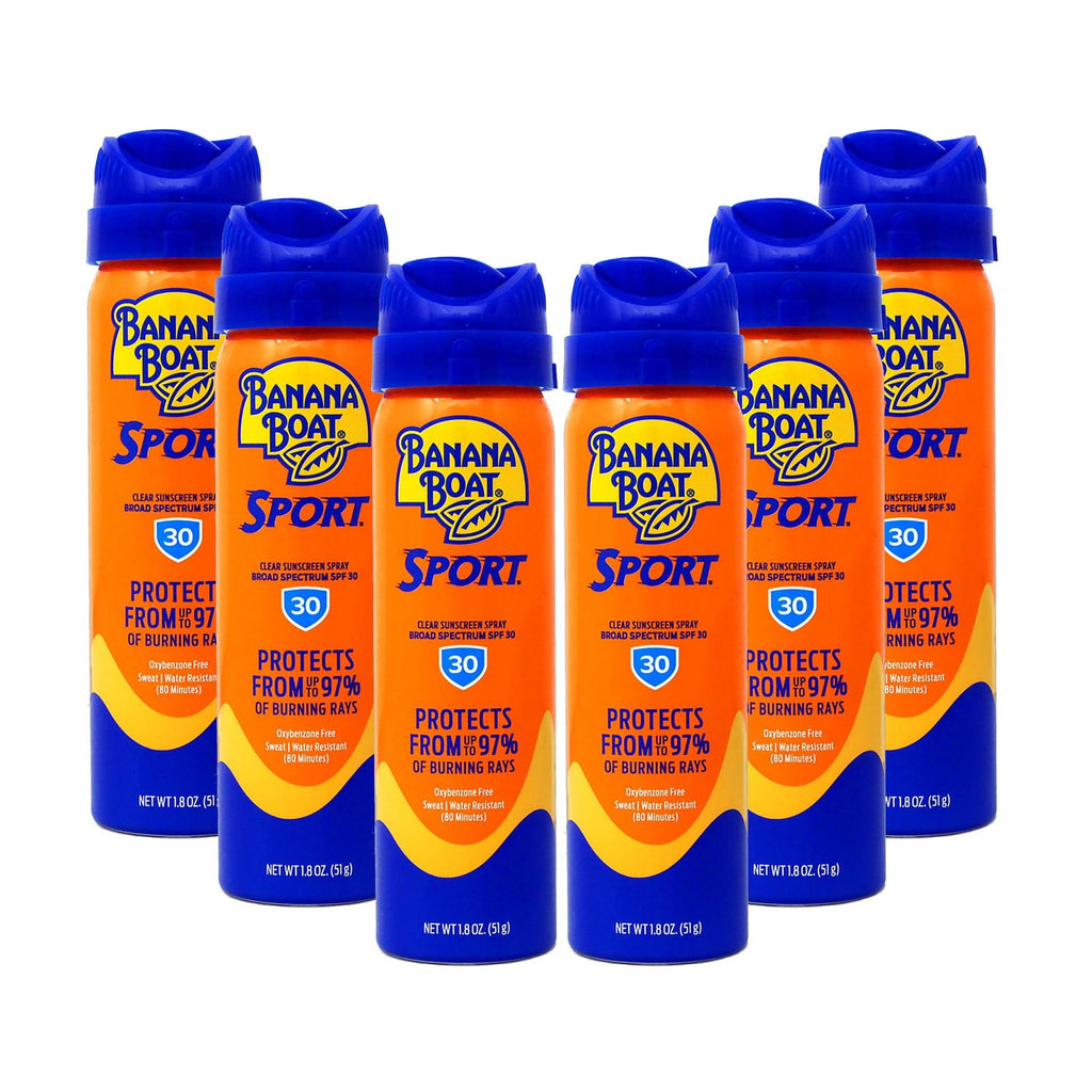 Banana Boat Continuous Spf#30 Sport 1.8 Ounce Cool Zone (6 Pieces) (53ml)