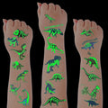 Zonon Dinosaur Glow Temporary Tattoos for Kids Luminous Waterproof Sticker
