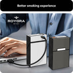 roygra Cigarette Case (2 Pack), Rechargeable Lighter and USB Charging Cable