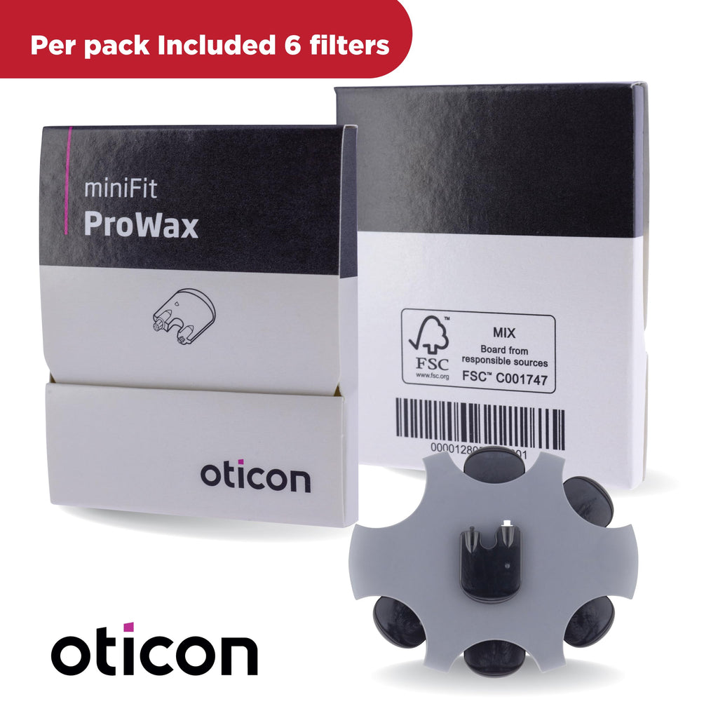 Genuine Oticon Minifit ProWax Filter Wax Guards, OEM Replacements for Oticon Hearing Aids Supplies, Genuine OEM Denmark Oticon Branded Accessories for Optimal Performance (2 Packs/Total 12 Filters)