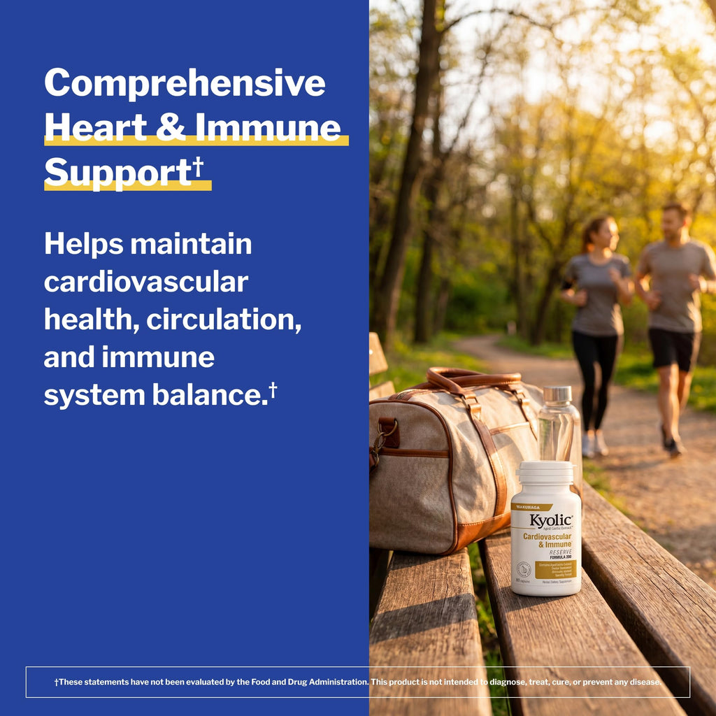 Kyolic Age Cardiovascular & Immune* Formula 200 (Reserve), 60 Capsules | High Potency Reserve Formula Aged Garlic Extract to Support Overall Heart Health, Circulation and Immune System, GMO-Free