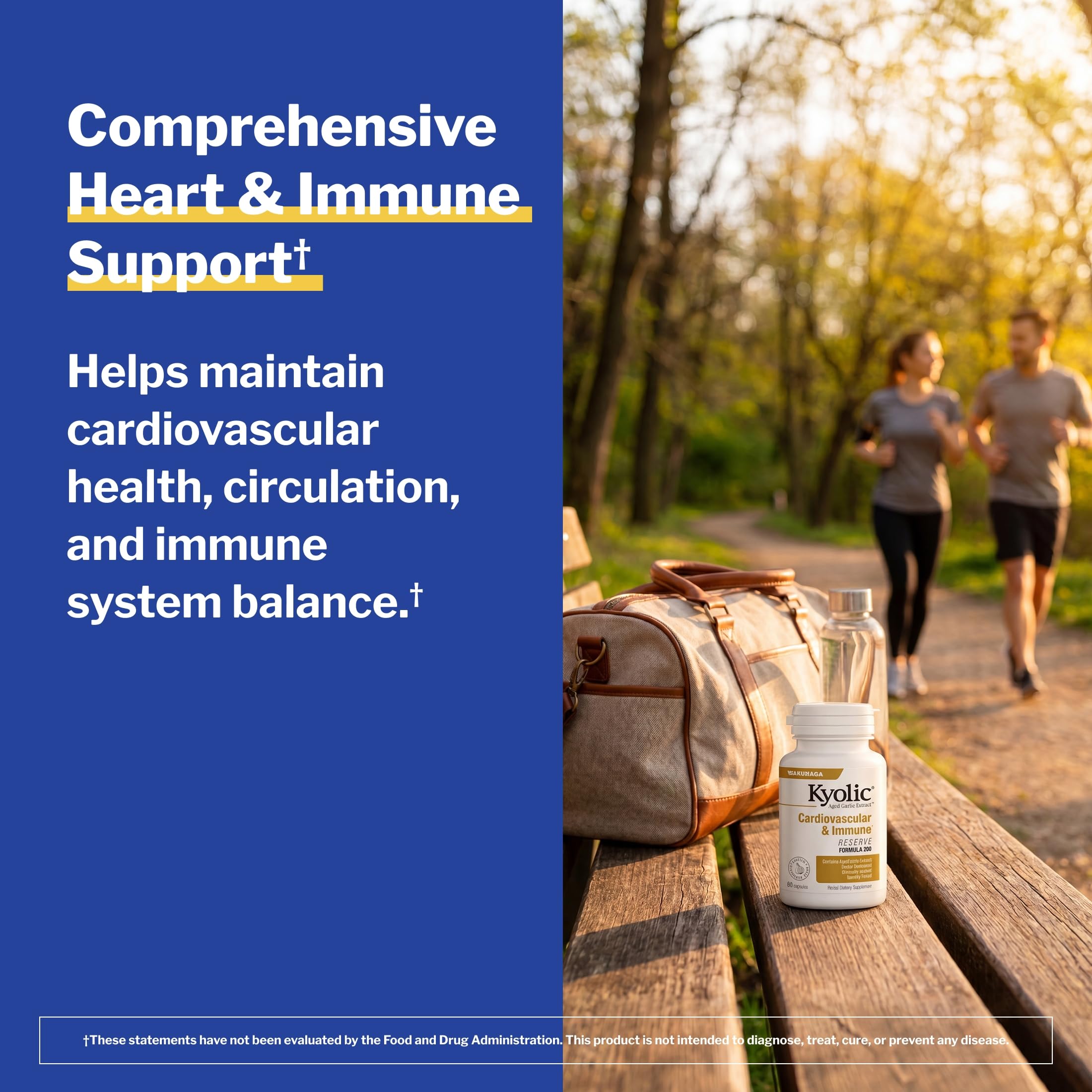 Kyolic Age Cardiovascular & Immune* Formula 200 (Reserve), 60 Capsules | High Potency Reserve Formula Aged Garlic Extract to Support Overall Heart Health, Circulation and Immune System, GMO-Free