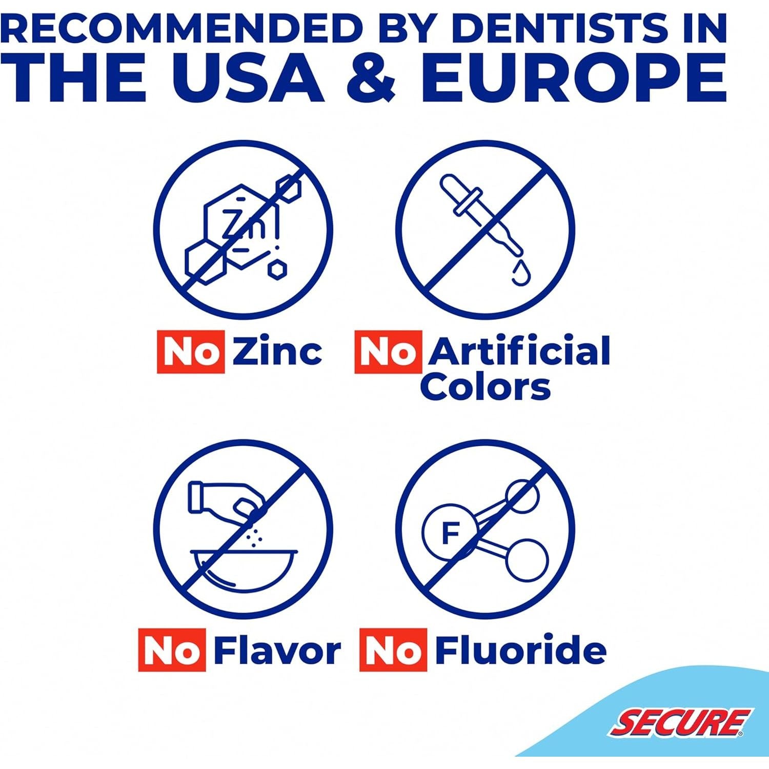 Buy now Secure Waterproof Denture Adhesive - Zinc Free - Extra Strong Hold For Upper, Lower or Partials - 1.4 oz at indiglob india