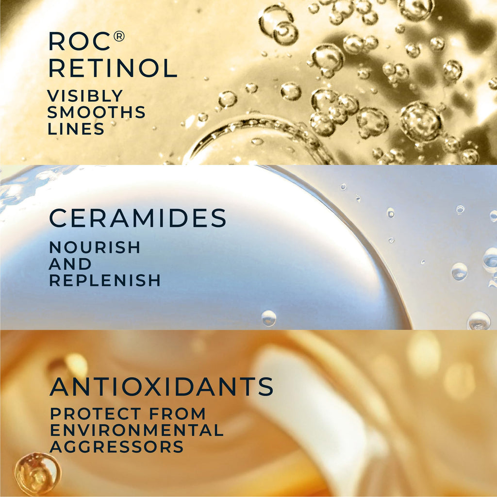RoC Retinol Correxion Anti-Aging Wrinkle Night Serum Capsules, 80 CT Jumbo | Unscented retinol capsules for face, Anti-Aging Wrinkle, Treatment for Fine Lines, Post Acne Scars, Limited Edition Value Set