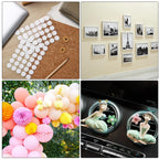 Nilogie 350pcs Clear Double Sided Sticky Dots - (.79 inch Diameter) Removable Adhesive Glue Dots for Crafts, Balloons, and Wall Decor - No-Mess Sticky Tack Putty for Posters, Photos, Party Decorations