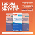Rugby Sodium Chloride Hypertonicity Ophthalmic Ointment 5% - 50 mg Sodium Chloride Eye Ointment for Temporary Corneal Edema Relief - Made With Lanolin and Mineral Oil - Alcohol-Free - 0.125 Oz(3 Pack)