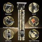 Solati Hair Clippers for Men, Professional Hair Trimmer Zero Gapped T-Blade Trimmer Cordless Rechargeable Edgers Clippers Electric Beard Trimmer Shaver Hair Cutting Kit with LCD Display Gifts for Men