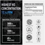 DrinkHRW REJUVENATION Molecular Hydrogen Water Tablets Unflavored, 60 Count | 12.4 PPM Hydrogen + Magnesium, Supports Energy, Recovery + Cognitive Function, Patented, USA Made, IHSA Certified