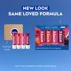 Buy now NIVEA Lip Care, Fruity Tinted Lip Balm Variety Pack, Cherry, Strawberry, Blackberry and Watermelon Flavors, 3-in-1 Moisture, Repair and Color, 0.17 Oz Stick, Pack of 4 at indiglob india